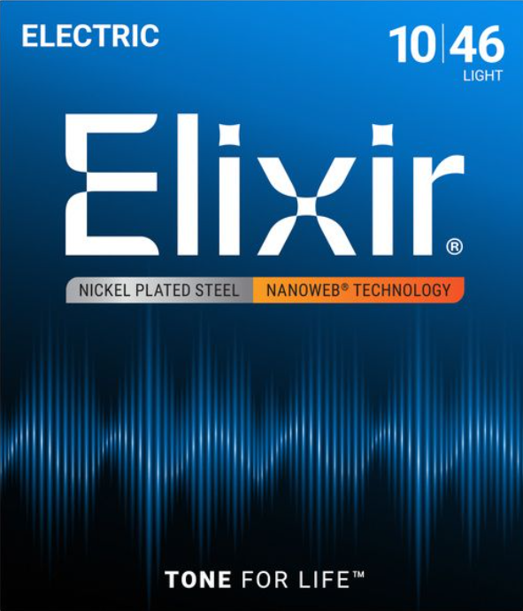 סט מיתרים לגיטרה חשמלית  Elixir Nanoweb Light